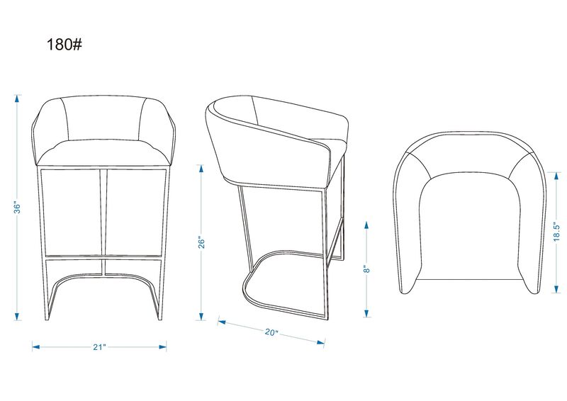 Louvre Cream Counter Stools (Set of 3)