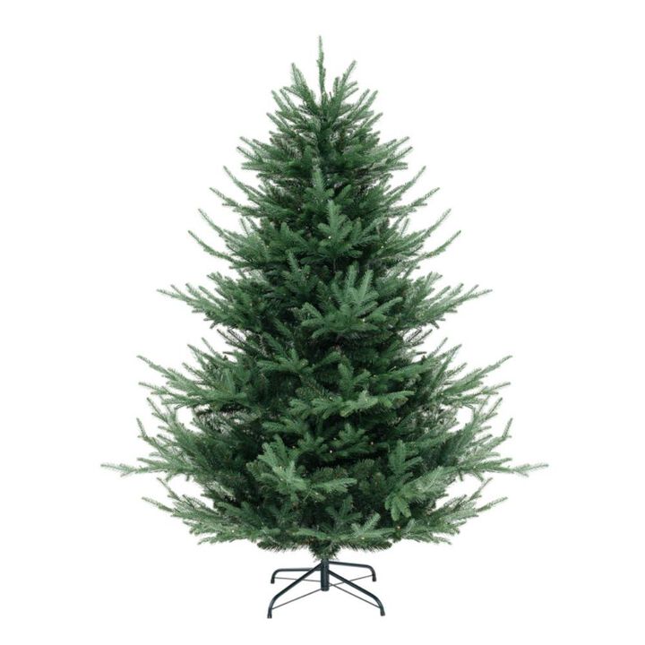 Hivvago 6/7/8 FT Pre-Lit Artificial Hinged Xmas Tree with 778/1480 PVC and PE Branch Tips