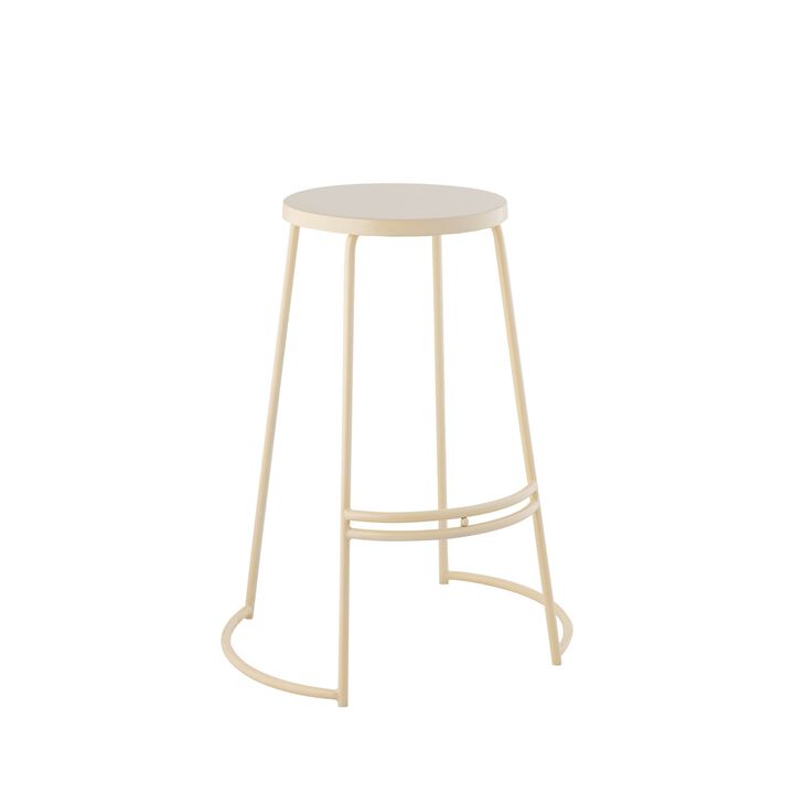 Hula Modern Designer Iron Curved Backless Bar Stool