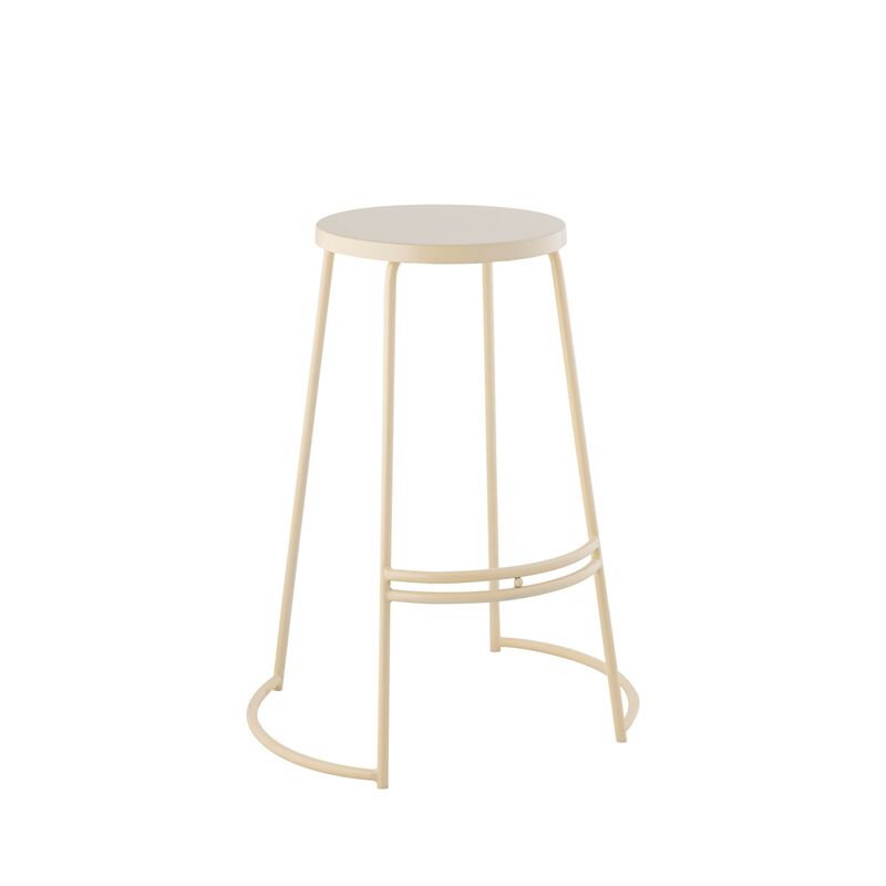 Hula Modern Designer Iron Curved Backless Bar Stool