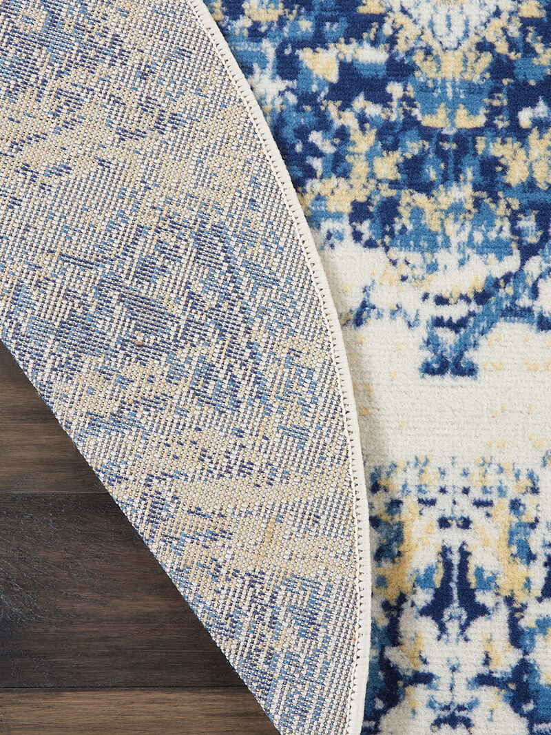 Grafix GRF14 White 5'3" x Round Rug