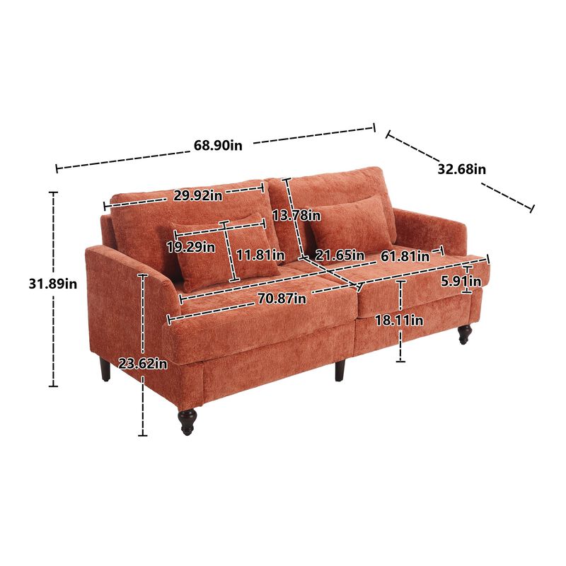 Rarnok Mid Century Loveseat Sofa image number 9