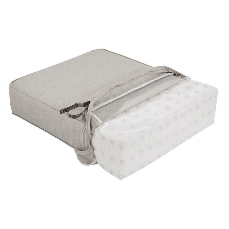 Classic Accessories Montlake FadeSafe Water-Resistant 25 x 25 x 5 Inch Outdoor Chair Cushion, Heather Grey, Outdoor Chair Cushions, Patio Chair Cushions, Patio Cushions