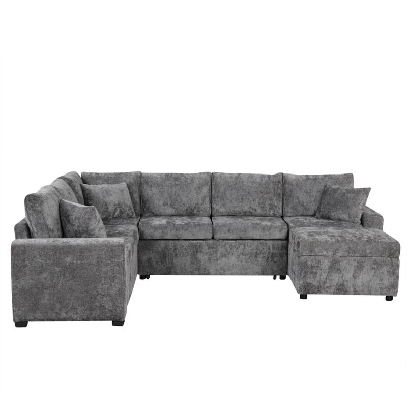 Bimkom U-Shaped Chenille Sectional Sofa image number 0
