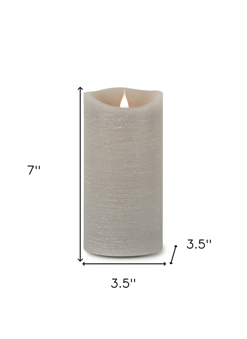HomeRoots 7" Gray Flameless Designer Candle image number 3