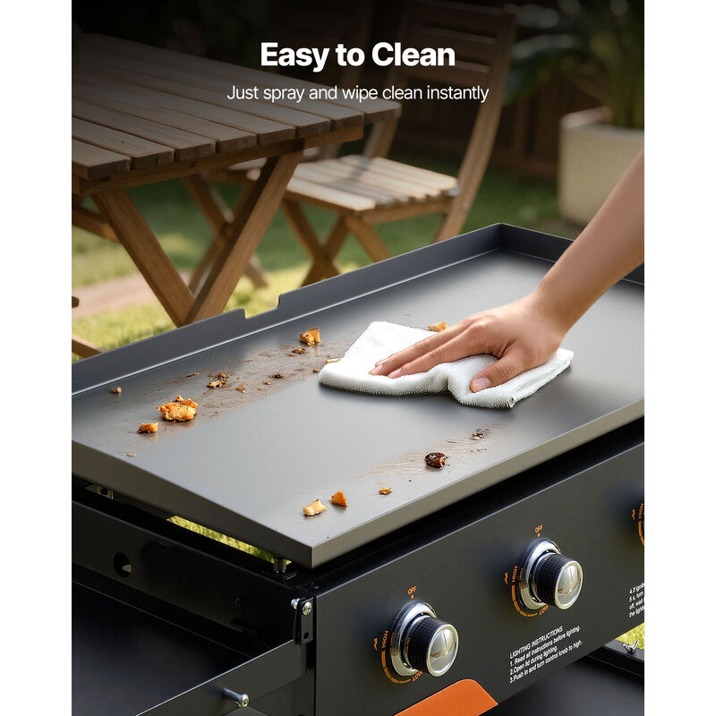 VEVOR Gas Griddle 4-Burner 36 inch Foldable Propane Griddle with Wheels 60000BTU image number 5