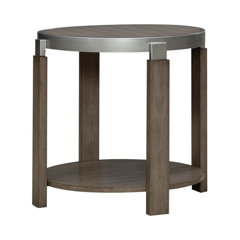 Liberty Furniture Sutton End Table for Living Room - Bleached Sand image number 1