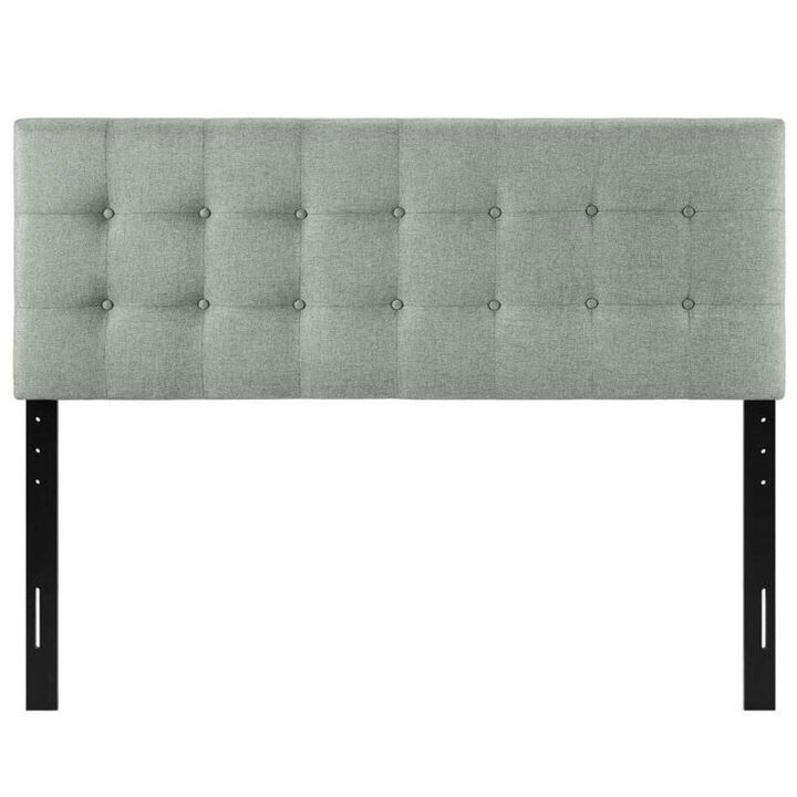 QuikFurn Full size Grey Fabric Button-Tufted Upholstered Headboard