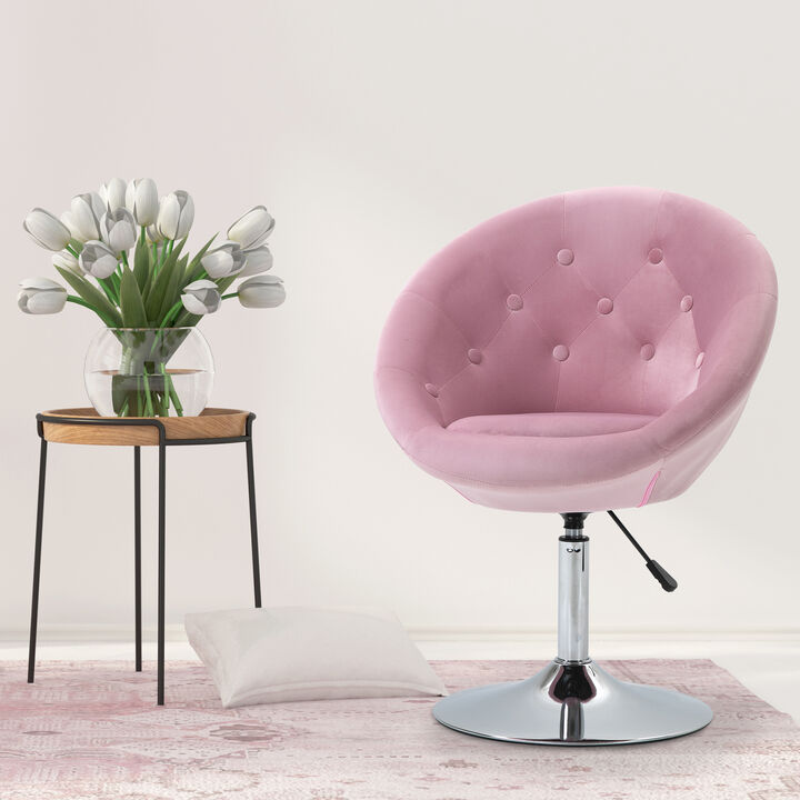 Hivvago Height Adjustable Vanity Chair with Chrome Base