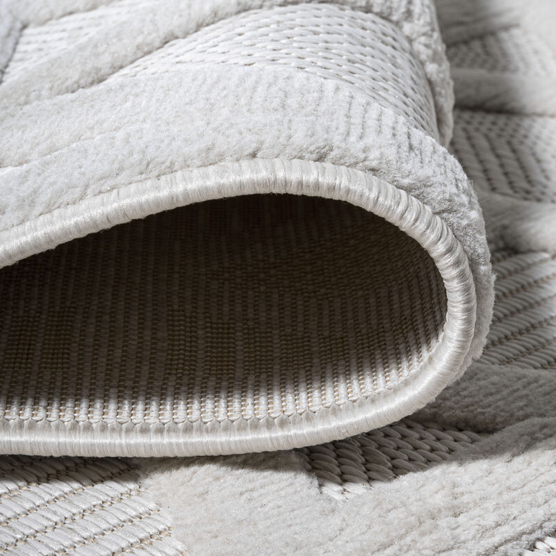 Talaia Neutral Geometric Indoor/Outdoor Area Rug