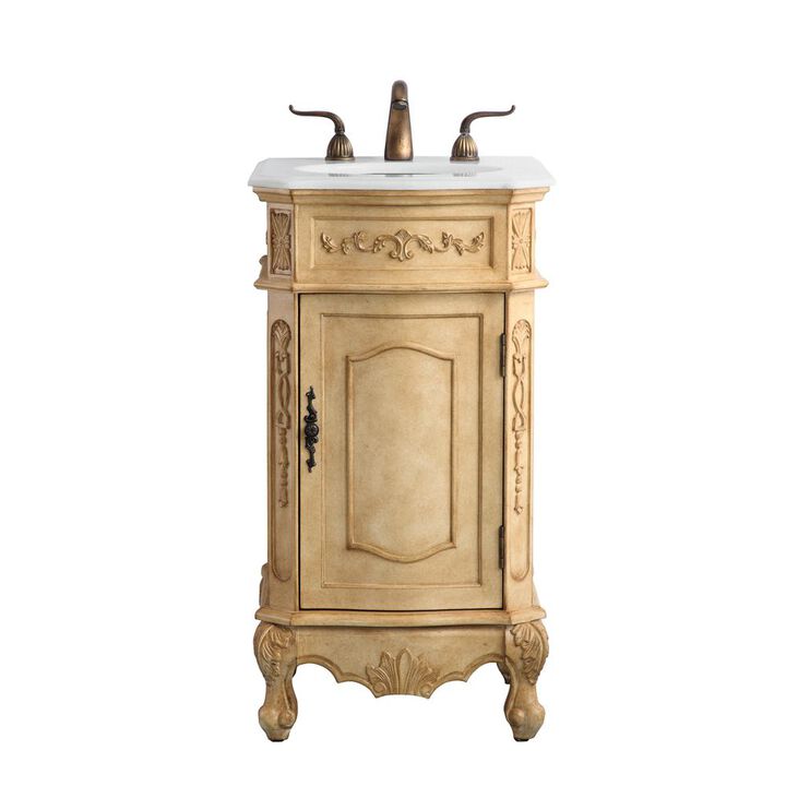 Elegant Kitchen and Bath 24 inch Single Bathroom vanity in Antique Beige
