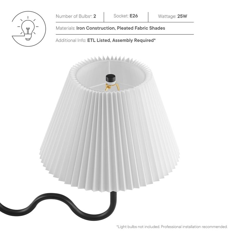 Wave Squiggle 2-Arm Pendant Light image number 3