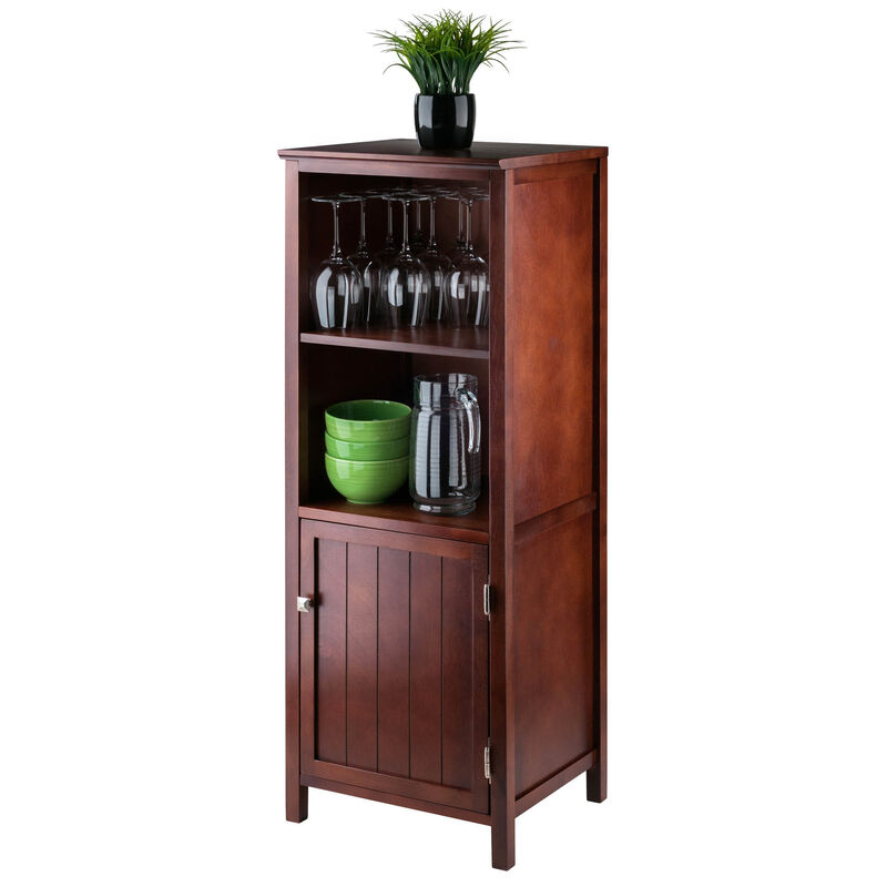 Winsome 94421 Pantry Cupboard with 2 Shelves, Antique Walnut (94421)