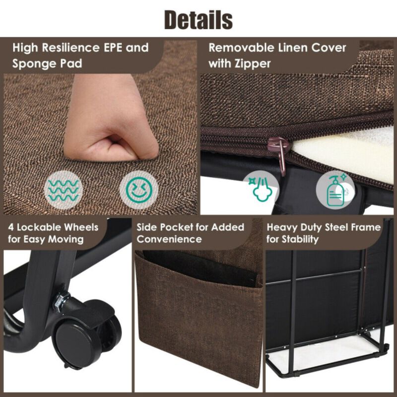 Folding Guest Sleeper Bed w/6 Position Adjustment