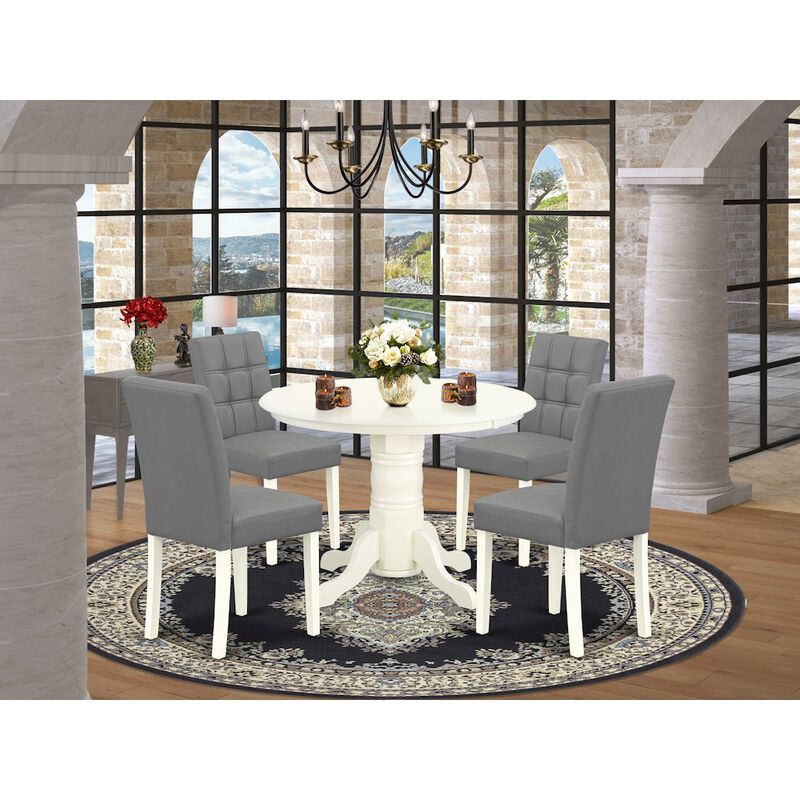 5 Piece consists A Mid-Century Dining Table Set Wooden Table