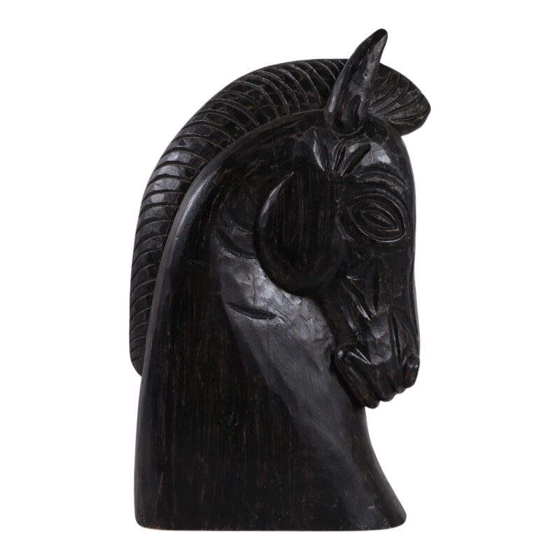 16x10" Trojan Horse Head Antiqued, Black image number 0