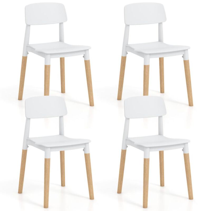 Hivvago Modern Dining Side Chairs Set of 4 with Ergonomic Backrest for Dining Room