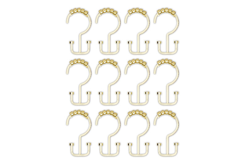 Utopia Alley Rust-Resistant Metal Double Shower Curtain Hooks, Shower Hooks Hangers for Bathroom, Kitchen Utensils, Curtains, Clothing, Towels etc - Set of 12 image number 5
