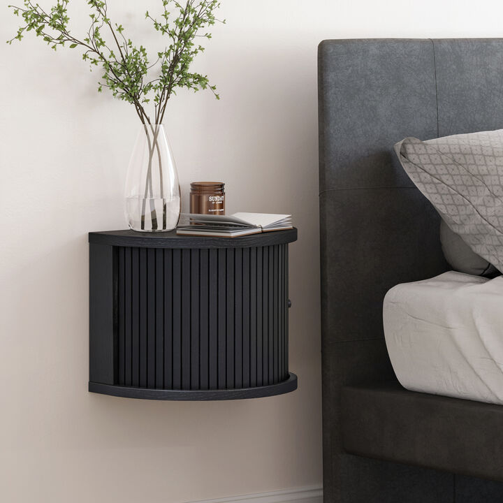 SLIDDO 16'' Floating Nightstand with Storage and Sliding Door.