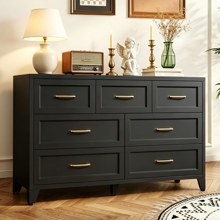 Pelkan 7-Drawer Metal Dresser