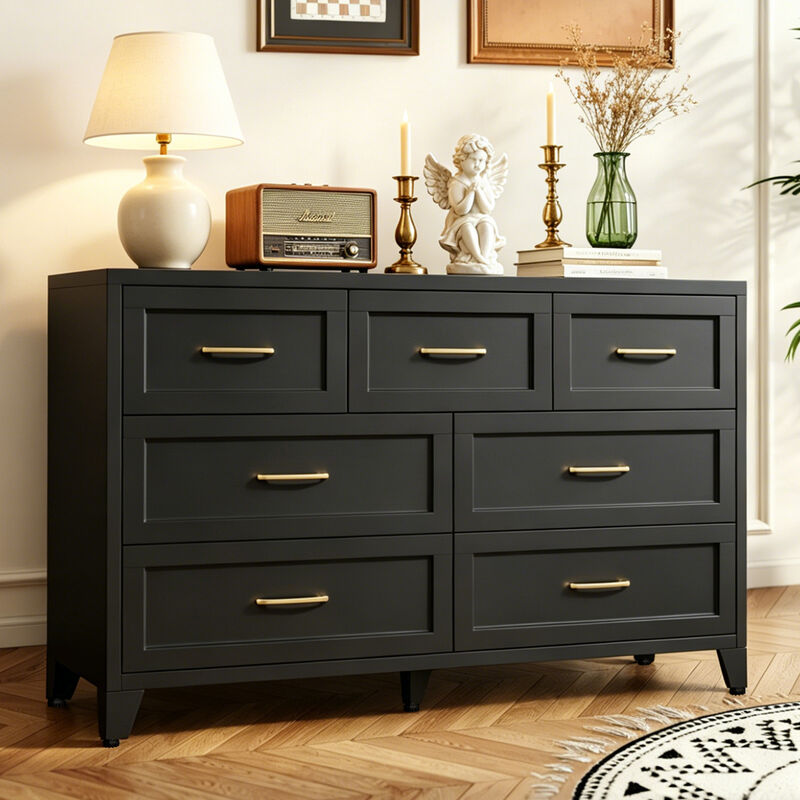Pelkan 7-Drawer Metal Dresser image number 1