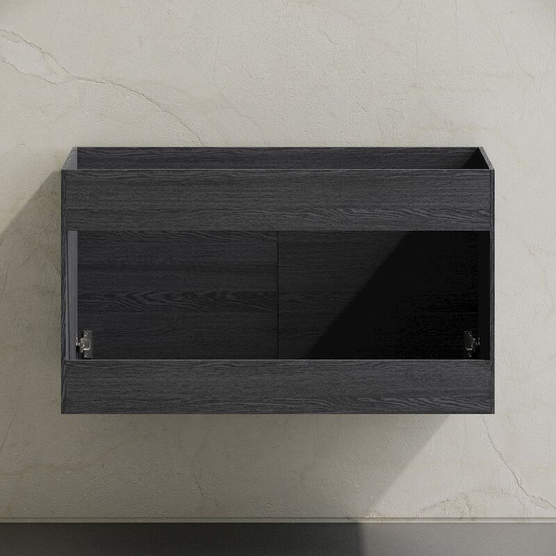 St. Tropez 36" Wall-Mounted Bathroom Vanity Cabinet without Top in Black Oak image number 4