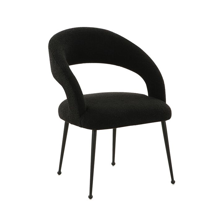 Casafoyer Rocco Black Performance Boucle Dining Chair