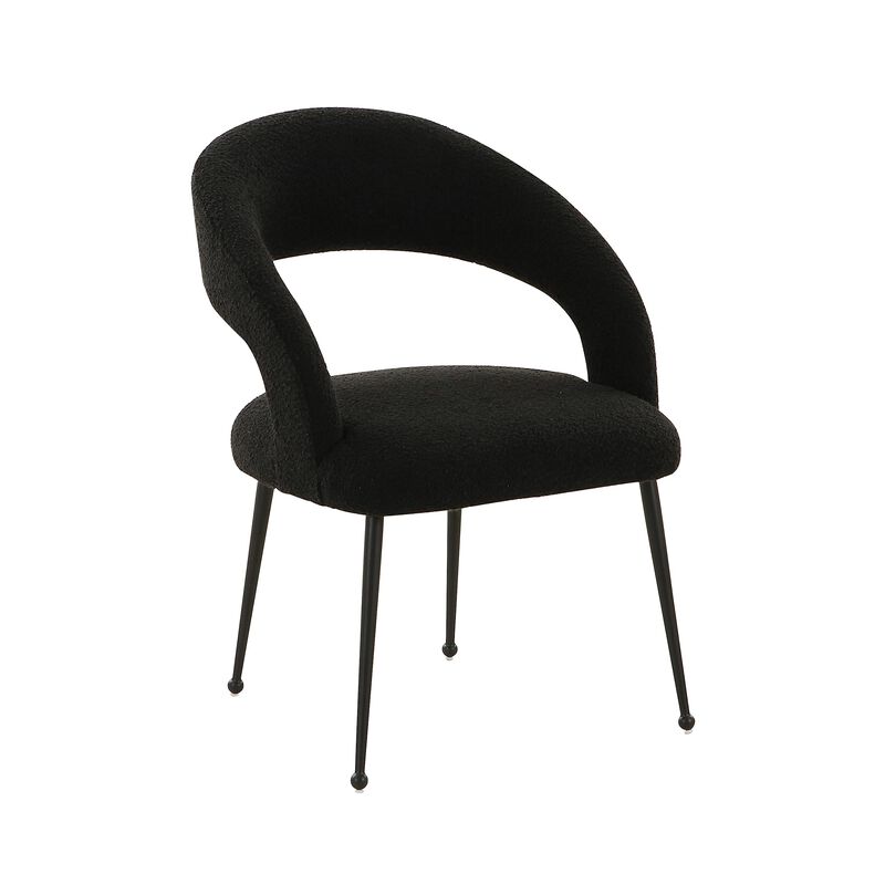 Casafoyer Rocco Black Performance Boucle Dining Chair image number 0