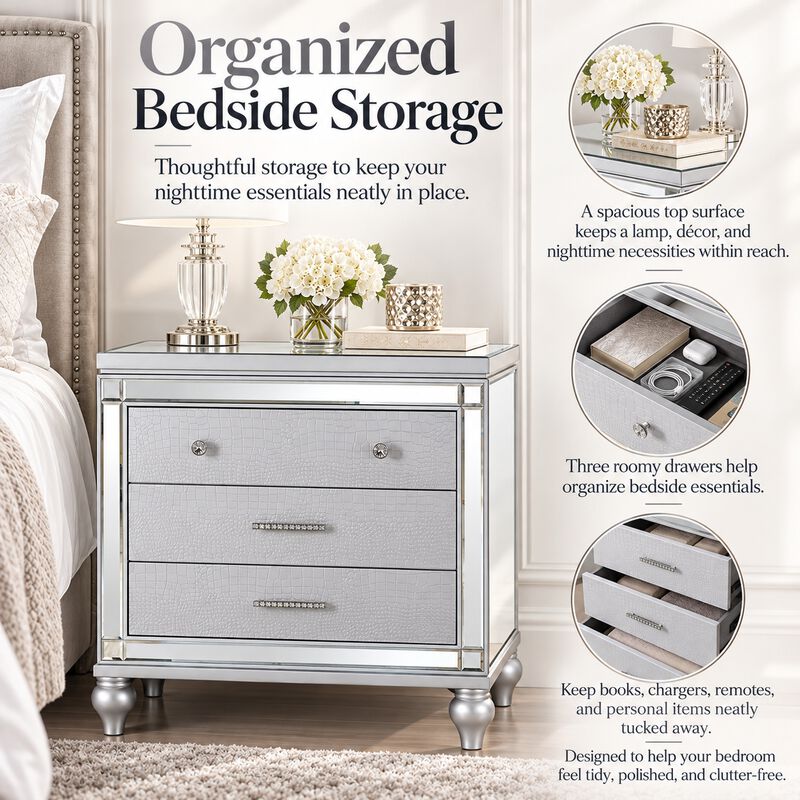 Brenessiq 3-Drawer Nightstand image number 4