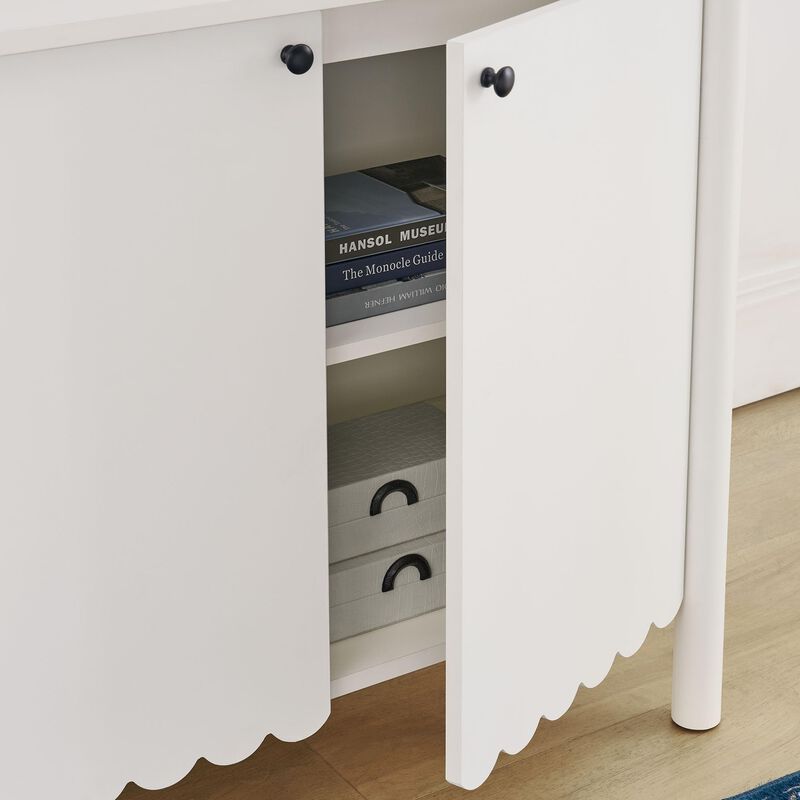 Modway Emmeline 2-Door Scalloped Sideboard in Light Gray image number 4