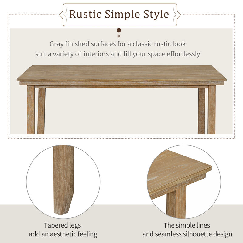 Merax 6 Pieces Rustic Wood Dining Set