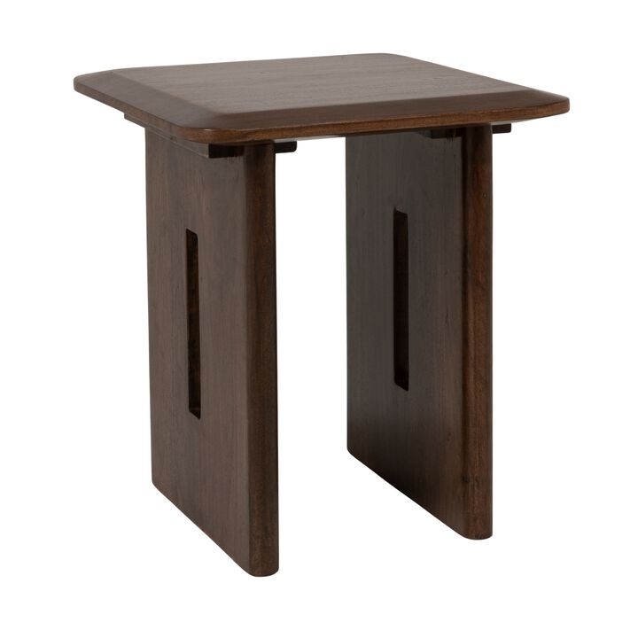 Acacia Wood Square End Table