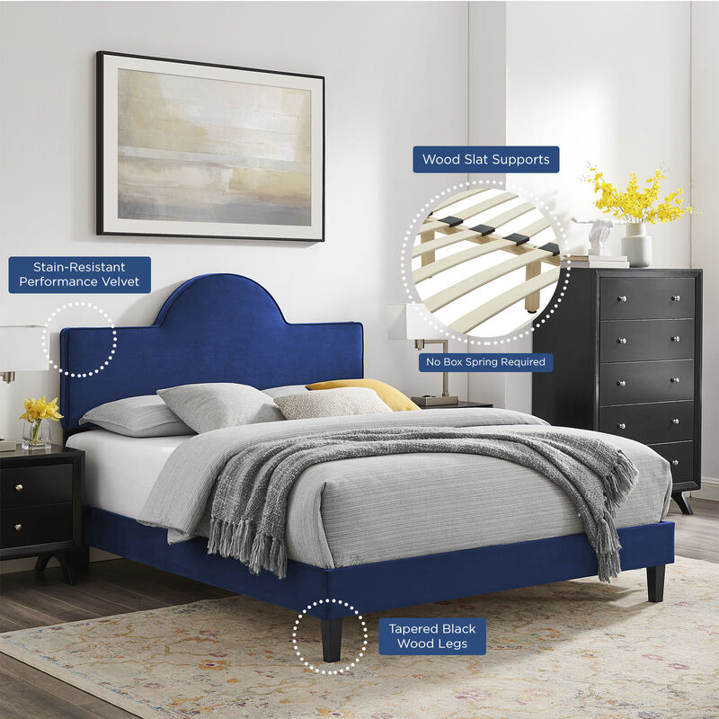Modway - Soleil Performance Velvet Full Bed image number 8