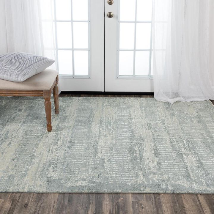 Hybrid Cut Pile Wool/ Tencel Rug, 5' x 8'