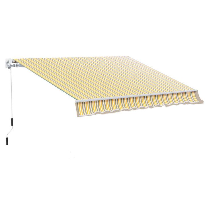 Hivvago Space-Saving Retractable Awning for Patio or Deck