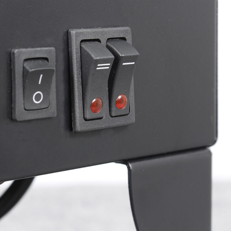 Electric Infrared Quartz Fireplace Stove with 3D Flame, Freestanding Heater for Cozy Rooms