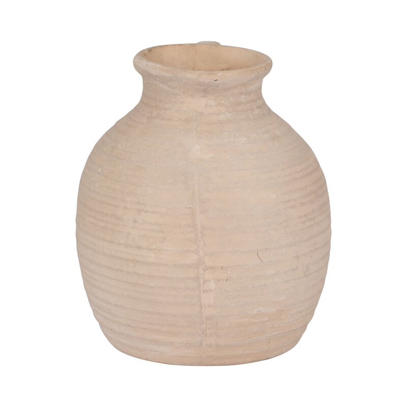 Paper Mache, 10" Pitcher, Ivory image number 4