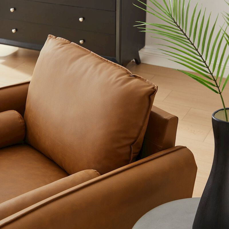 Revive Upholstered Vegan Leather Accent Armchair image number 8