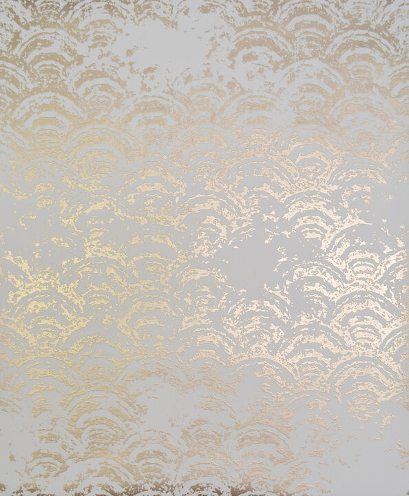Eclipse White & Gold Wallpaper