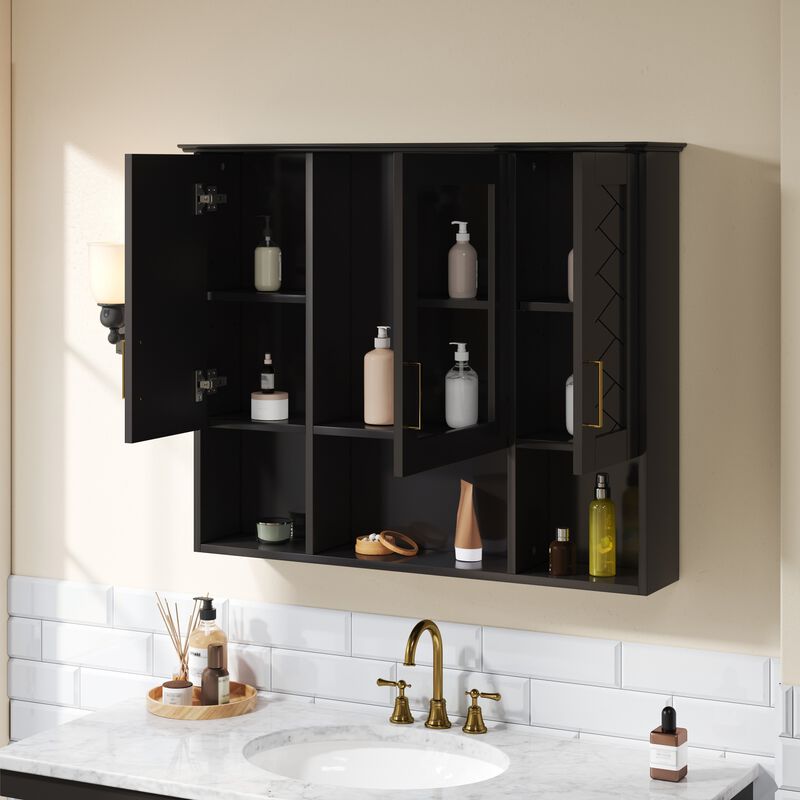 ELEMENT ACE Wall Mounted Medicine Cabinet with Adjustable Shelves and Soft Close Doors image number 5