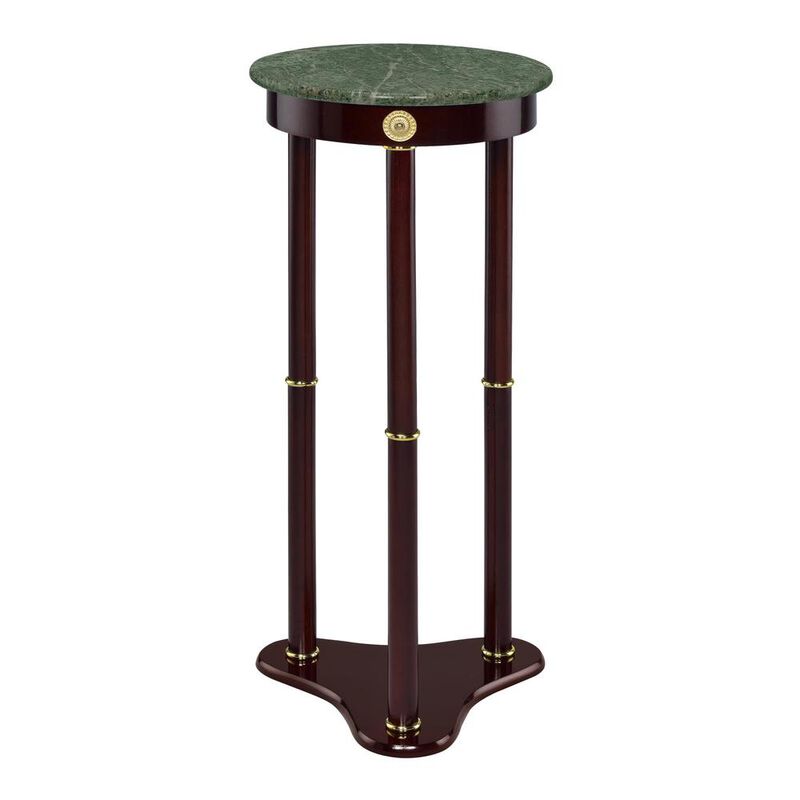 Coaster Co. of America Edie Round Marble Top Accent Table Merlot