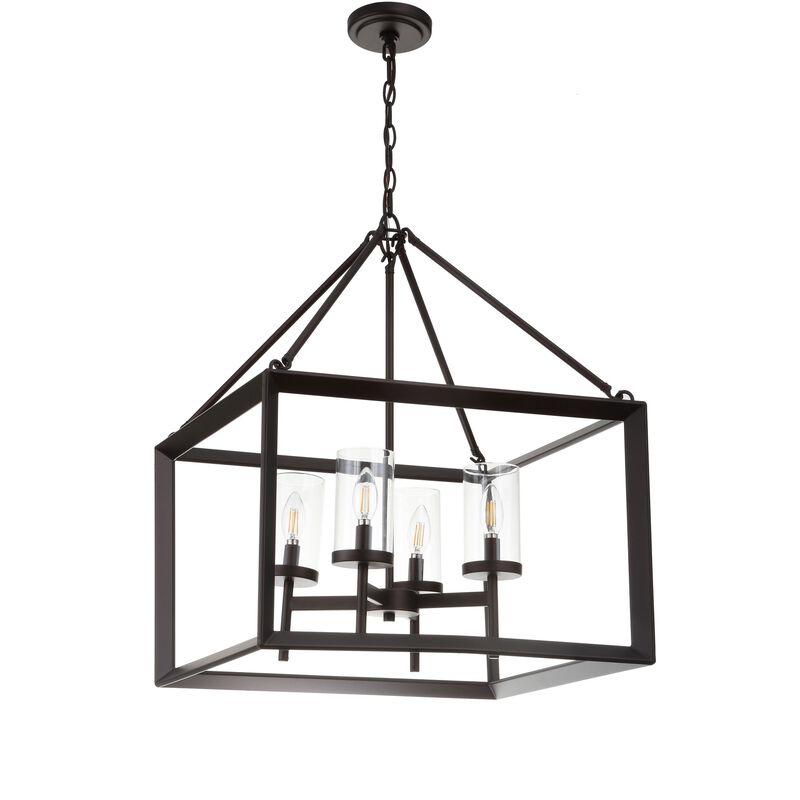 Anna 4-light Metal/Glass LED Pendant