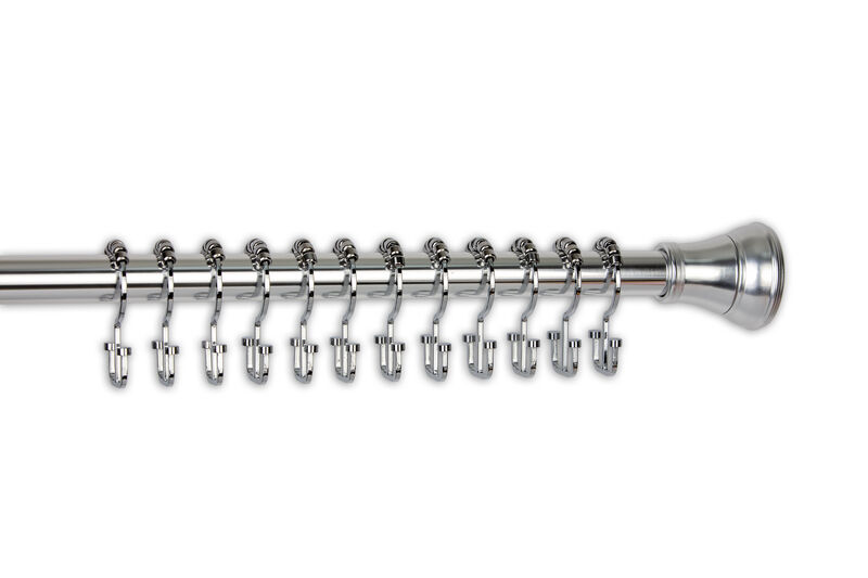Metal Double Shower Curtain Hooks, Set of 12 image number 2