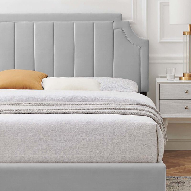 Sienna Performance Velvet Full Platform Bed image number 8