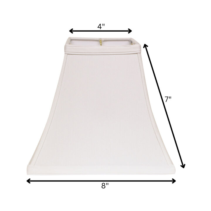 Hivvago 8" White Squre Bell No Slub Lampshade