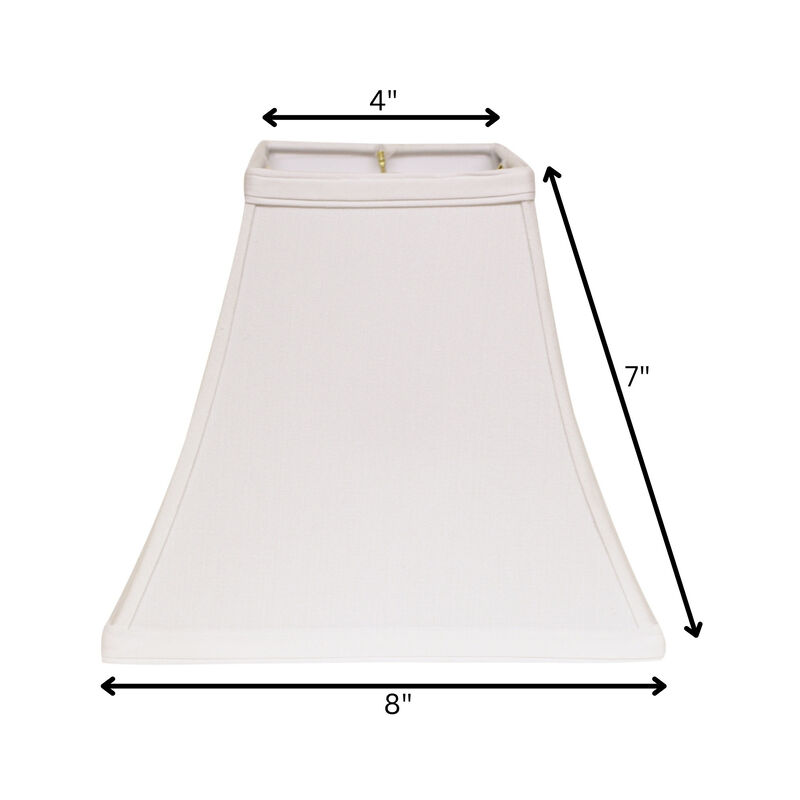 Hivvago 8" White Squre Bell No Slub Lampshade