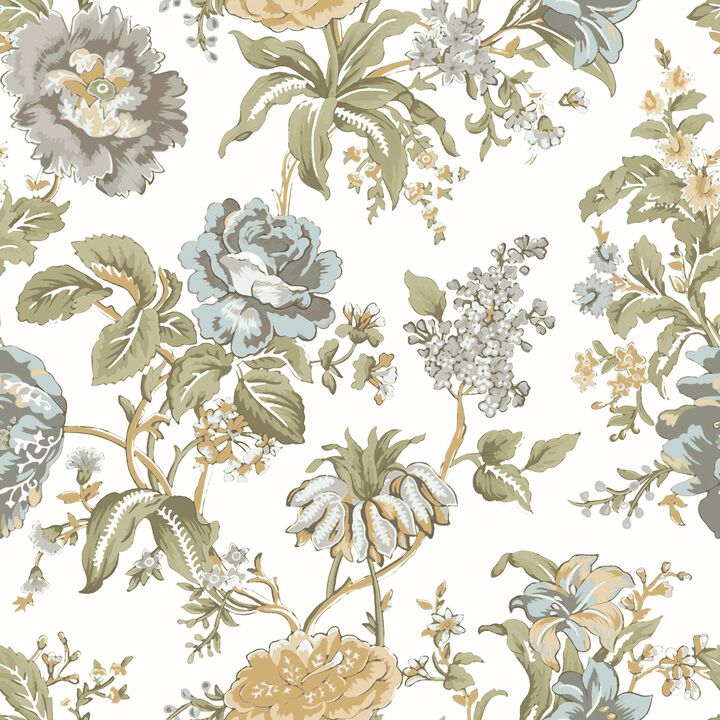 Blooming Garden Floral Blue Wallpaper 8307