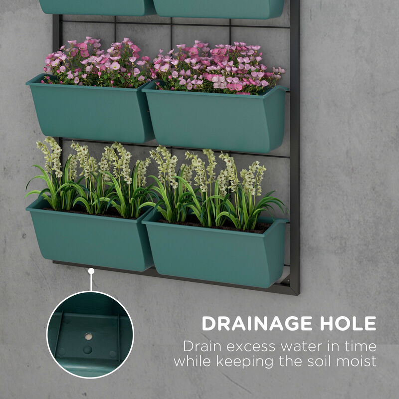 Hivvago 3-Tier Wall Hanging Planter with 6 Pots image number 5