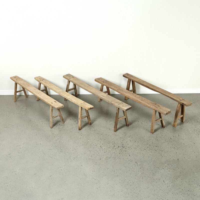Vintage Solid Wood Entryway Bench in Natural Wood image number 8