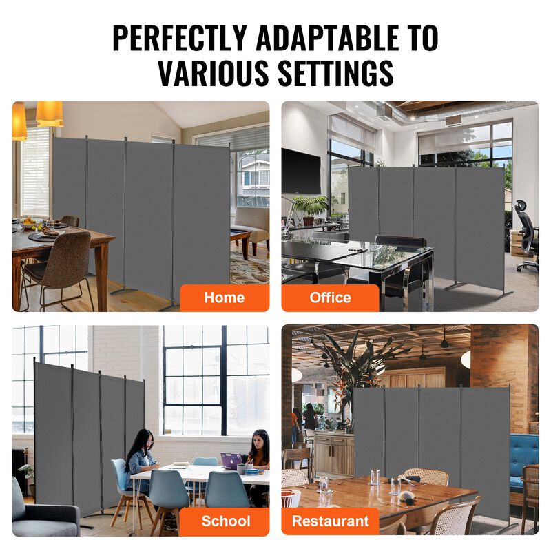 Foldable 4-Panel Room Divider for Creating Private Spaces in Any Indoor Area